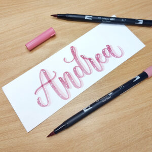 caligrafía con brush pen